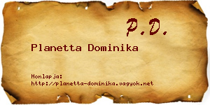 Planetta Dominika névjegykártya
